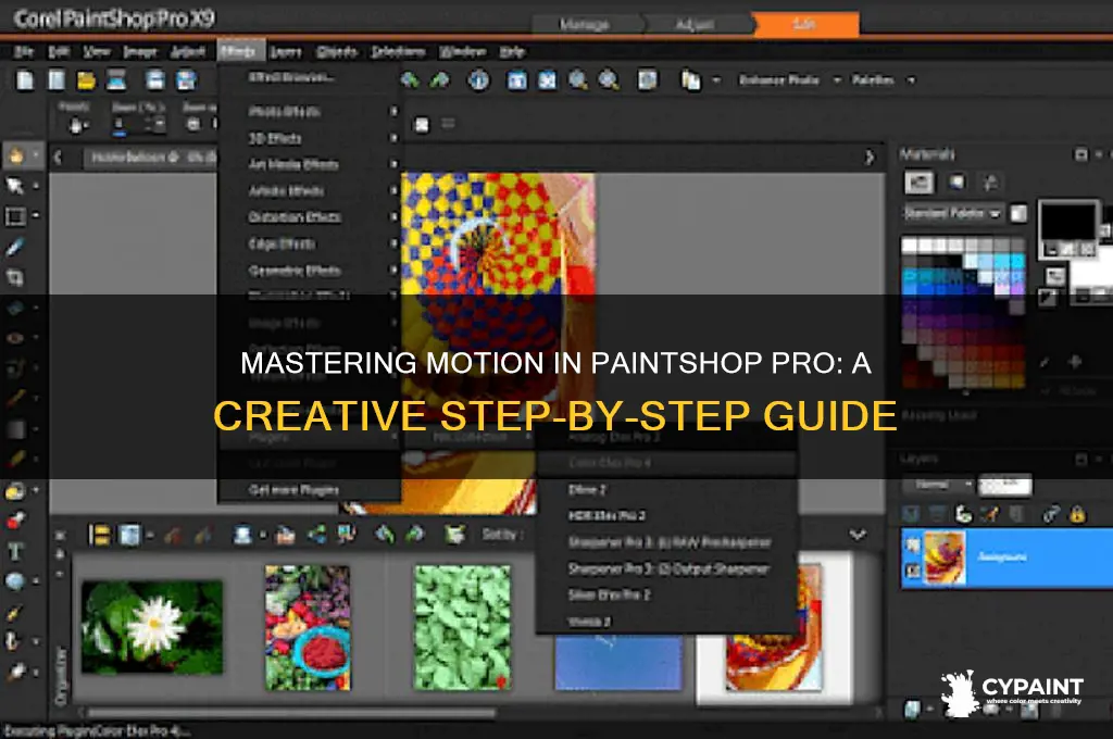 how to create motion paint shop pro