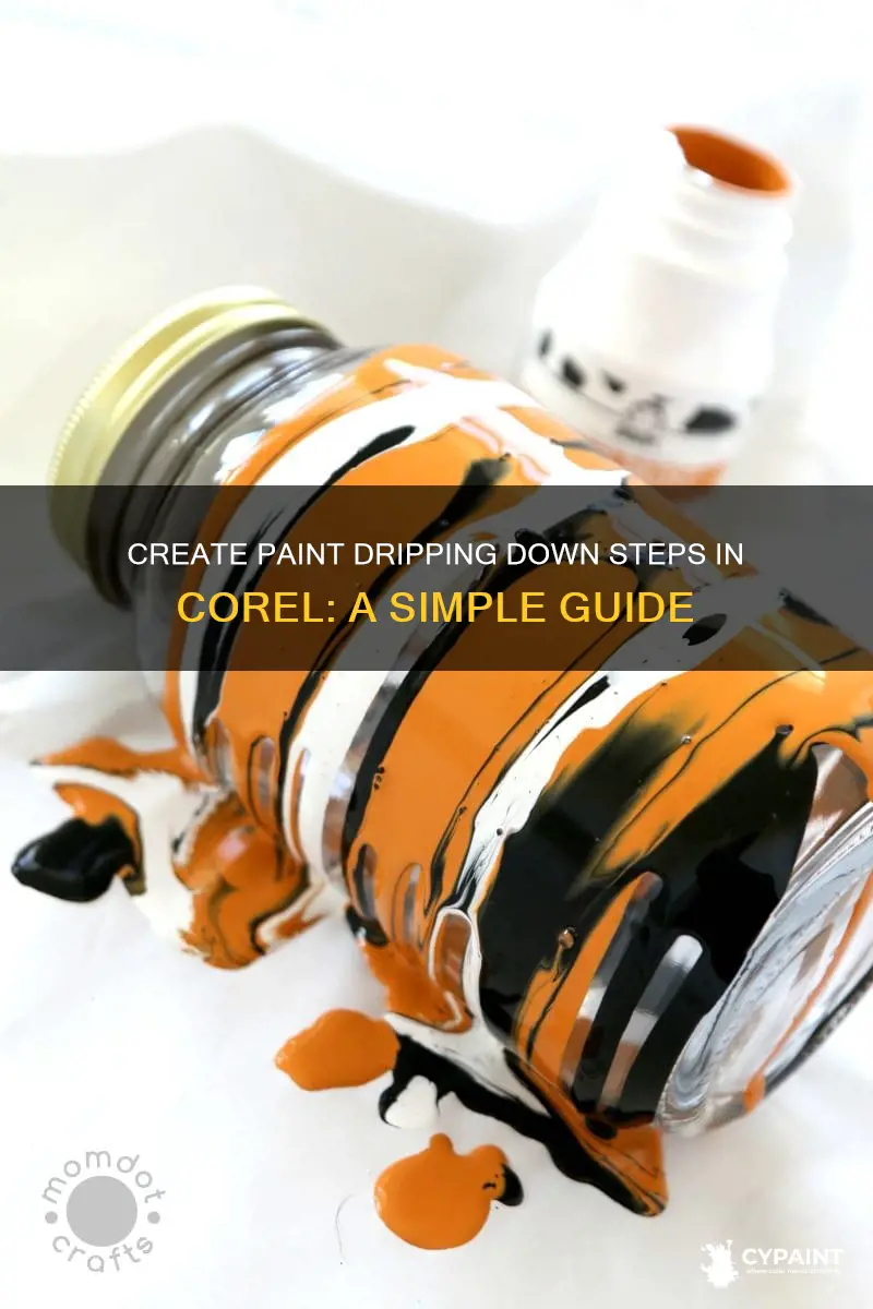 how to create paint dripping down steps in corel