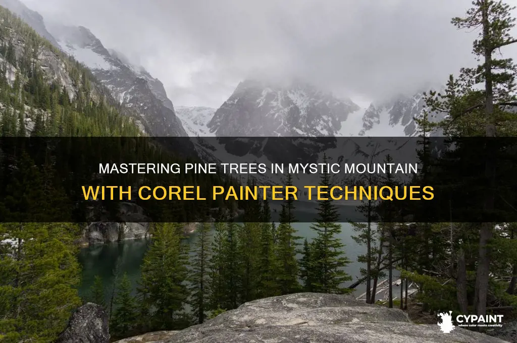 how to create pine trees in mystic mountain corel painter