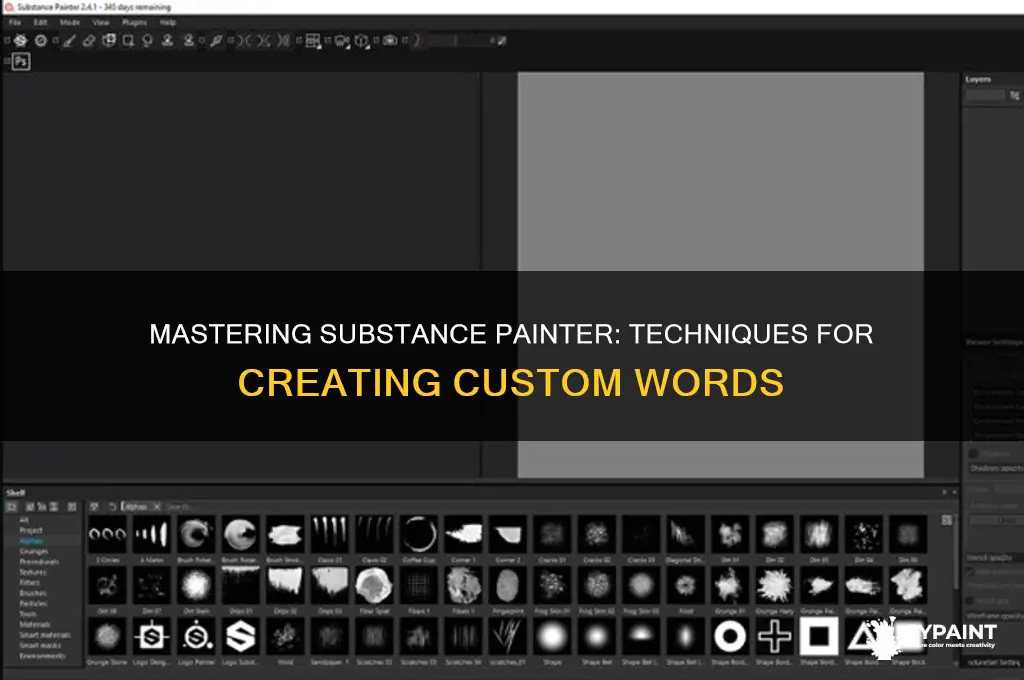 how to create words in substance painter