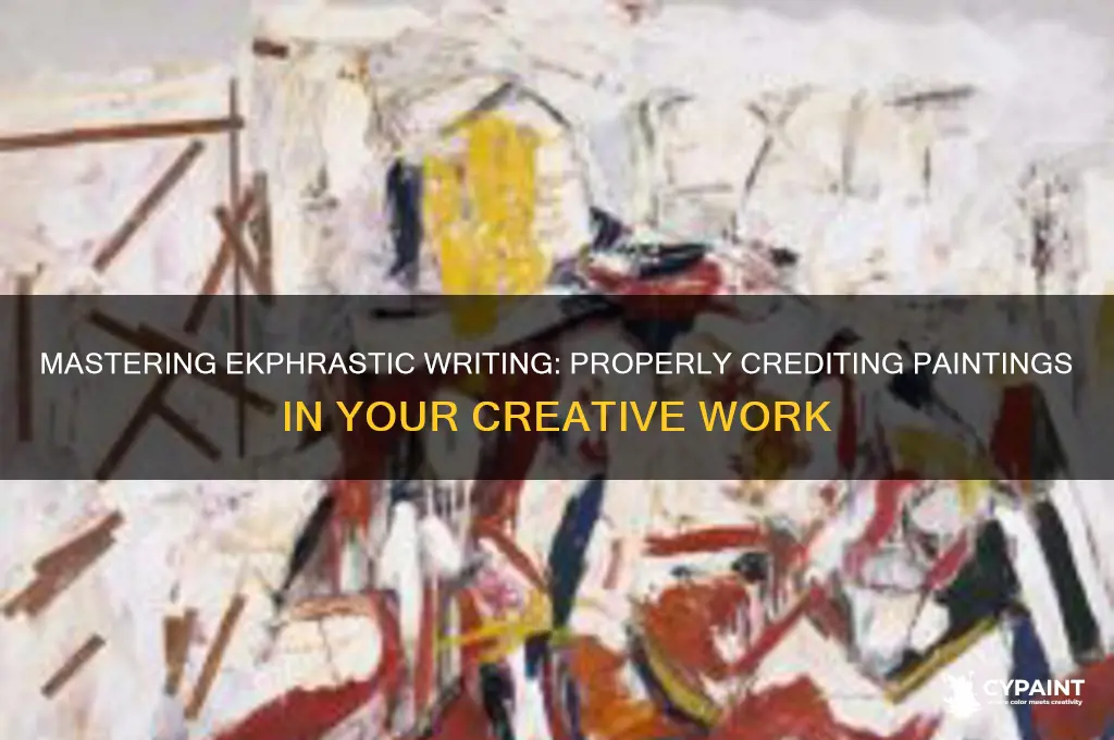 how to credit a painting in an ekphrastic