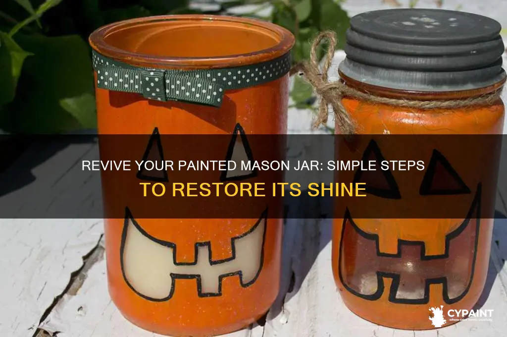 how to cure a painted mason jar