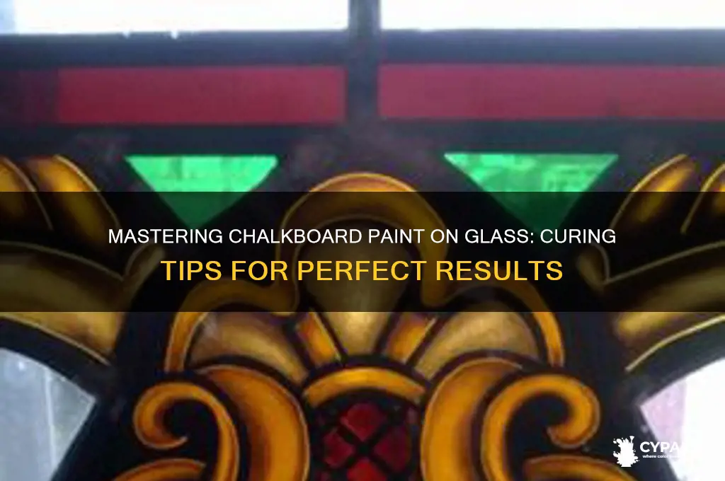 how to cure chalkboard paint on glass