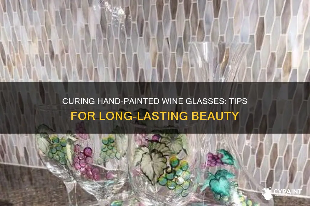 how to cure hand painted wine glasses