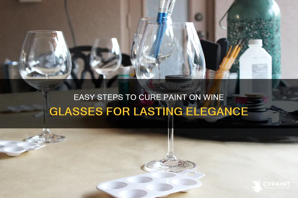 how to cure paint on wine glass