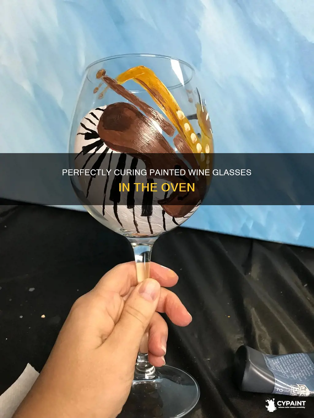 how to cure painted wine glasses in the oven