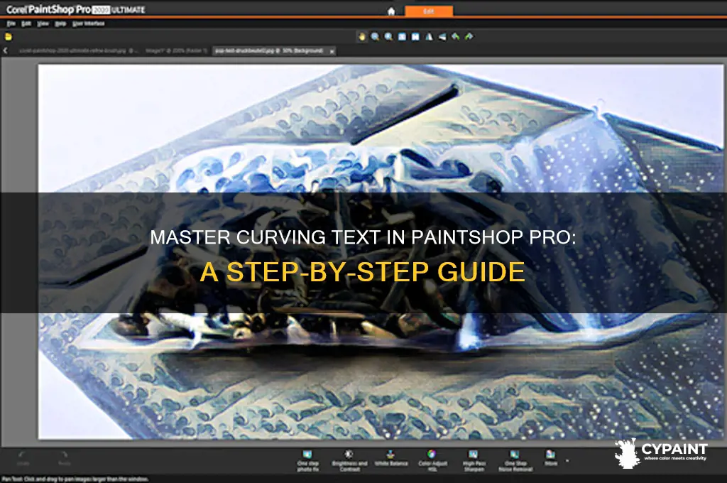 how to curve font in paint shop