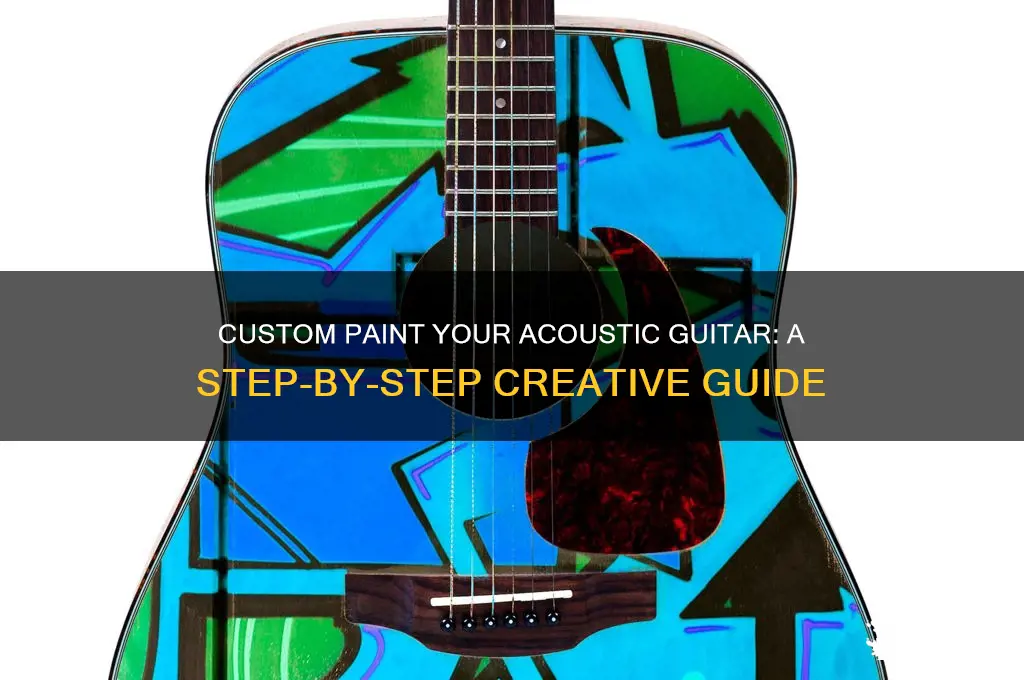 how to custom paint a acoustic guitar