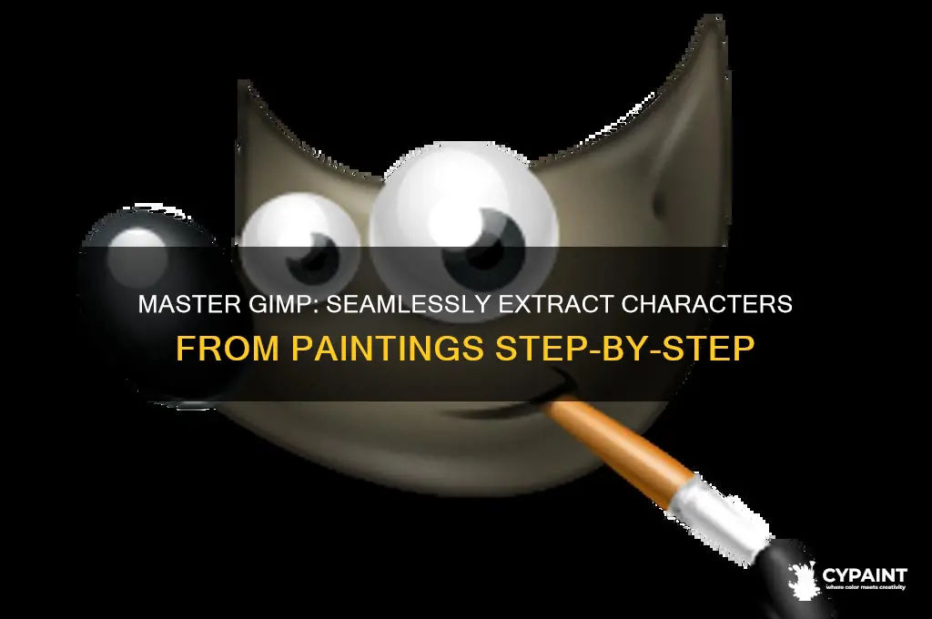 how to cut a charcter out of a painting gimp
