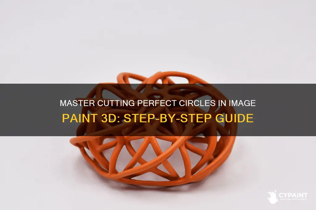 how to cut a circle out of image paint 3d