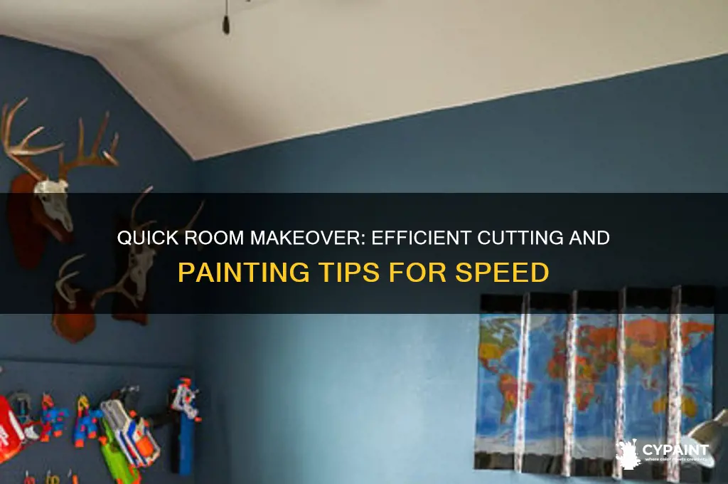 how to cut and paint a room fast