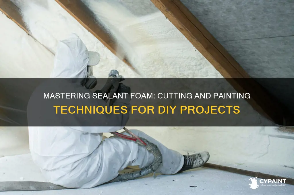 how to cut and paint sealent foam