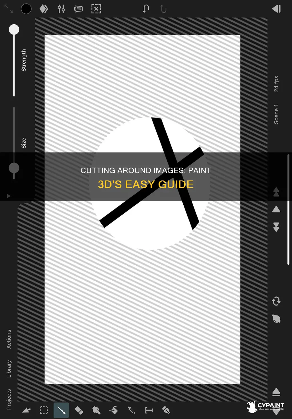 how to cut around an image in paint 3d
