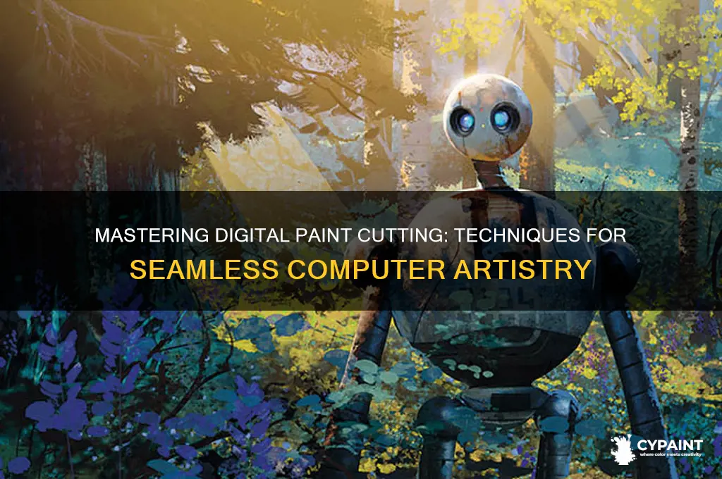 how to cut in paint on computer