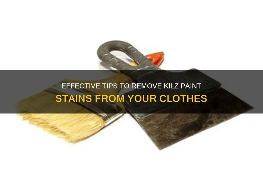 how to cut kilz paint out of clothes