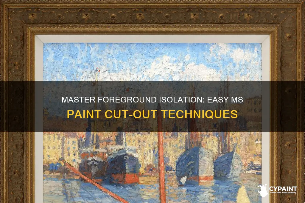 how to cut out just the foreground in ms paint