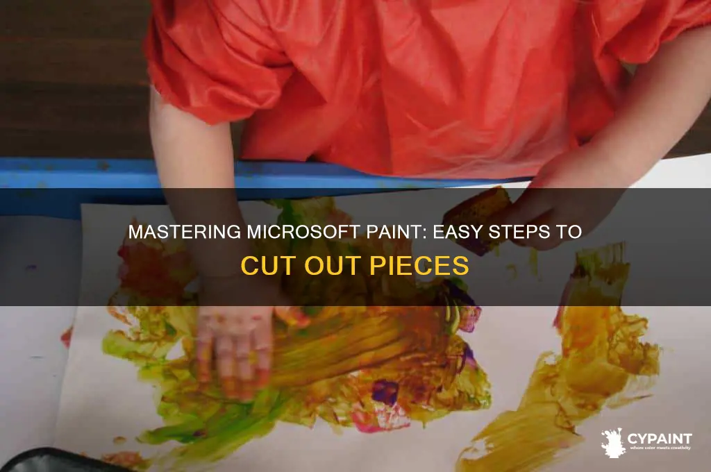how to cut out pieces in microsoft paint