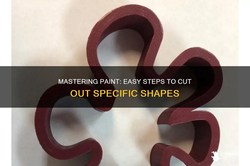 how to cut out specific shappes in paint