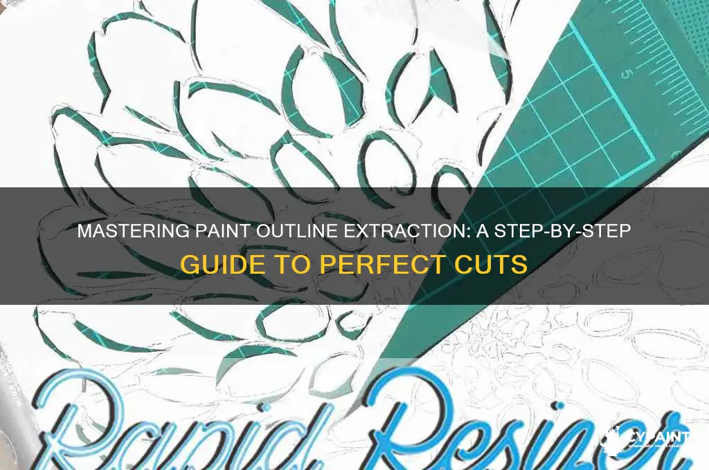 how to cut something out of paint just the outline
