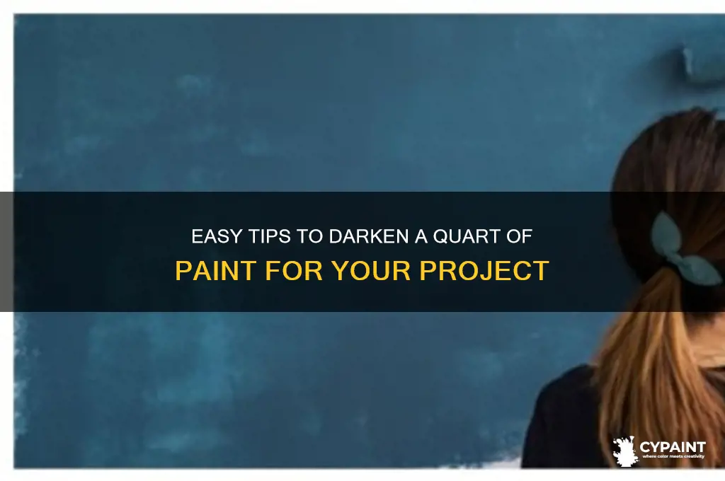 how to darken a quart of paint