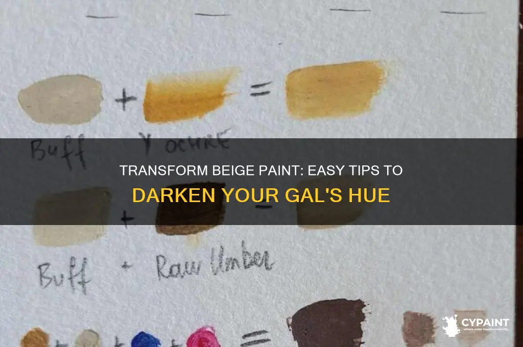 how to darken up gal of beige paint