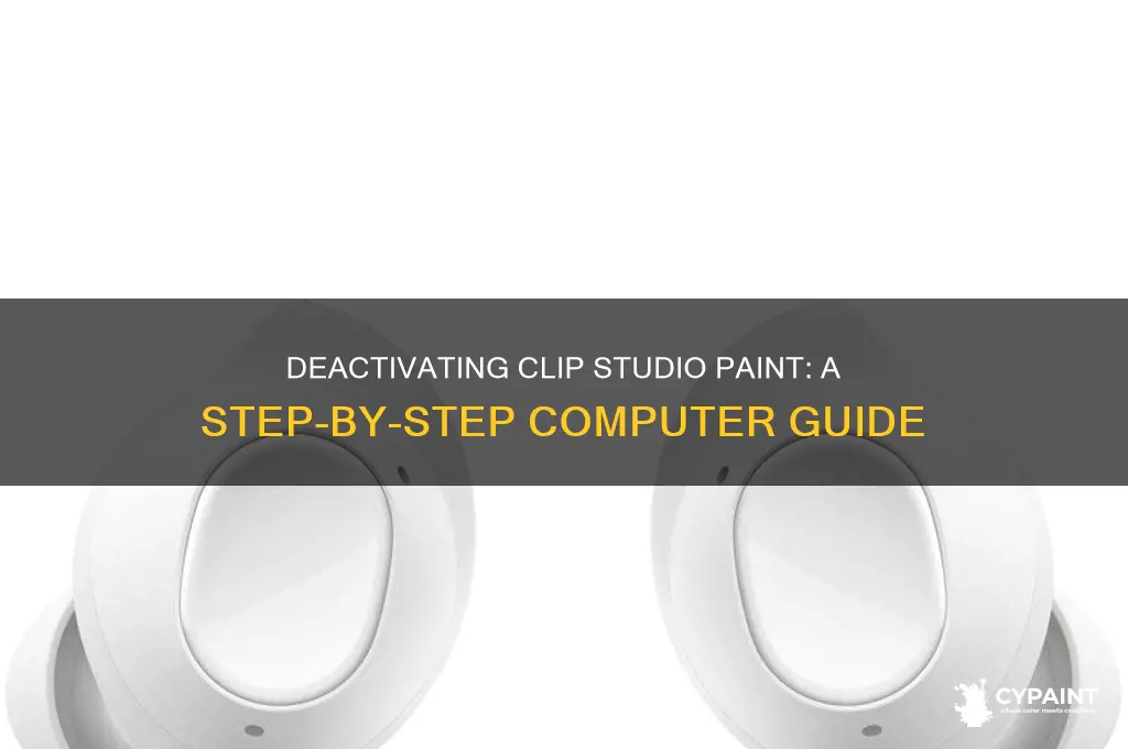 how to deacivate clipstudio paint on a computer