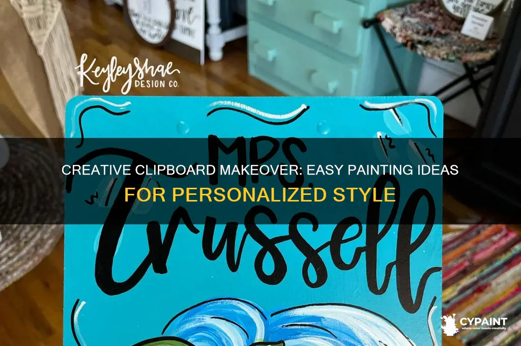 how to decorate a clipboard with paint