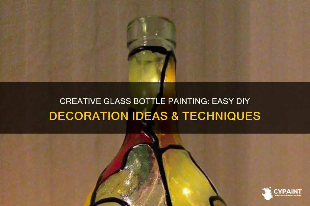 how to decorate a glass bottle with paint