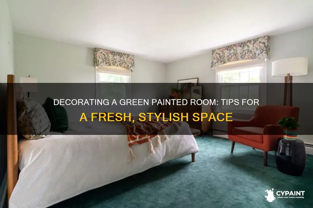 how to decorate a green painted room