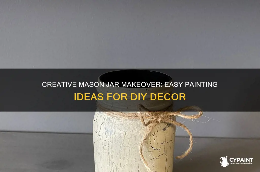 how to decorate a mason jar with paint