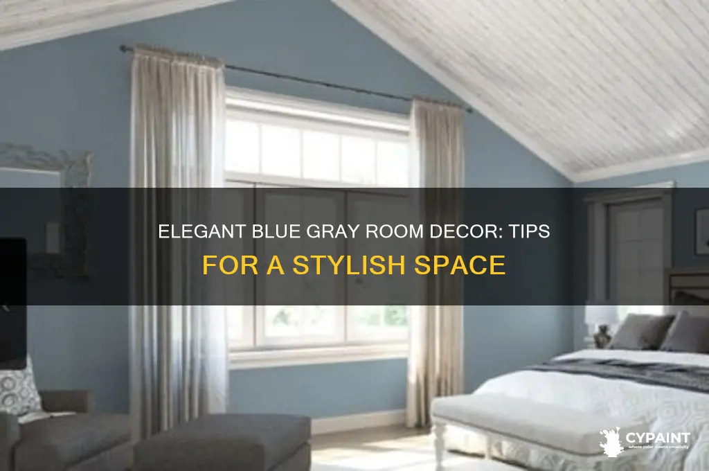 how to decorate a room painted blue gray