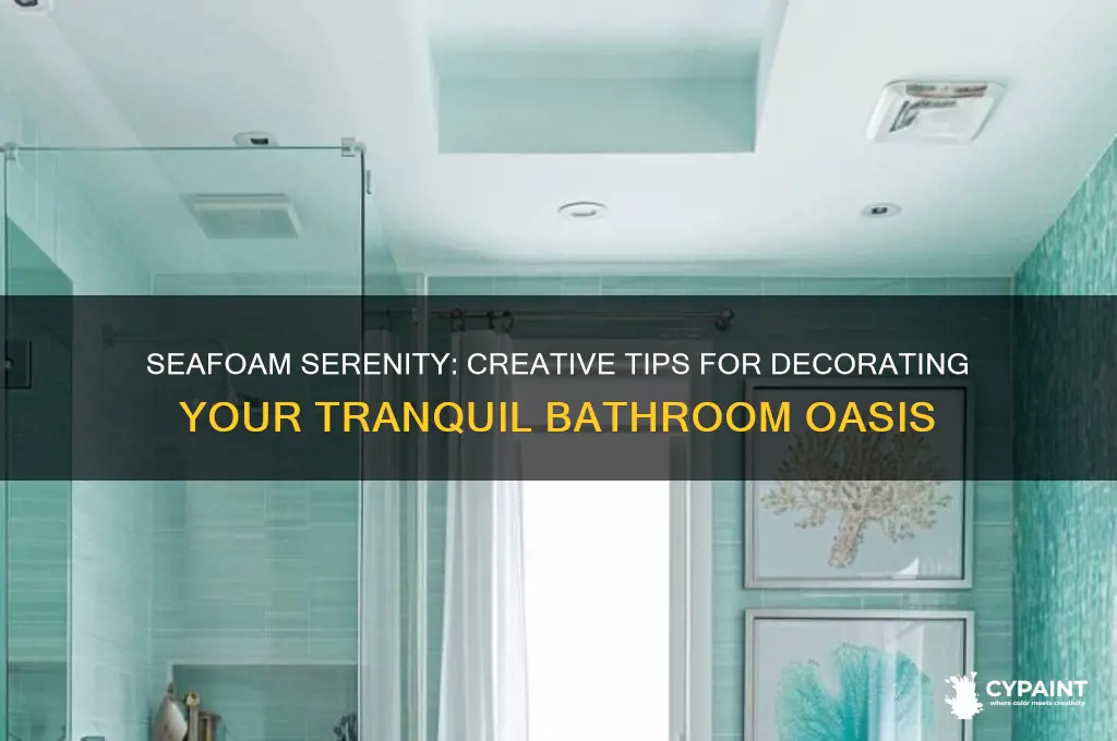 how to decorate a seafoam painted bathroom