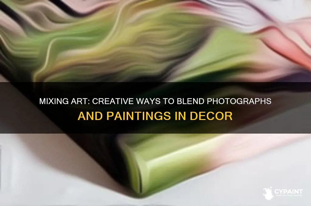 how to decorate and mix photographs and paintings