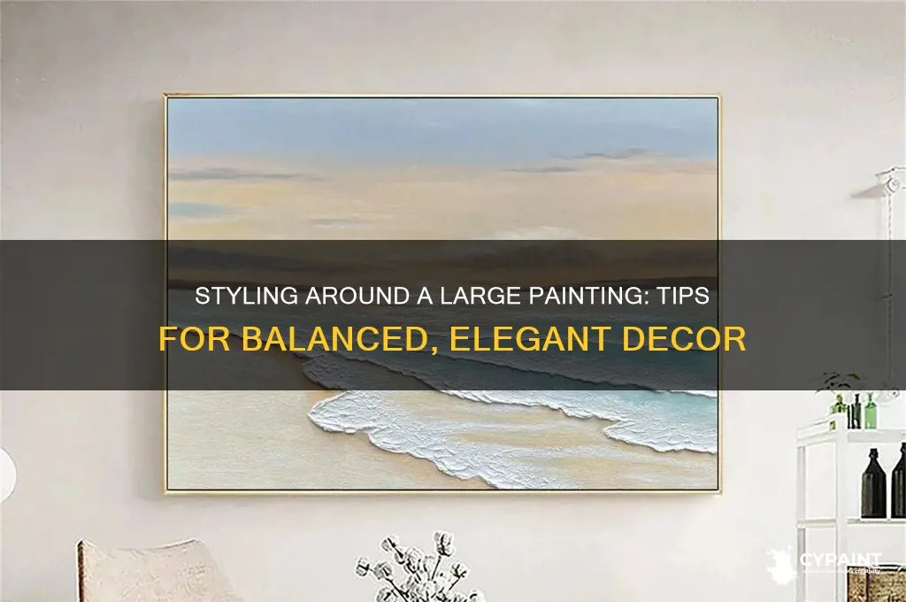 how to decorate around a large painting