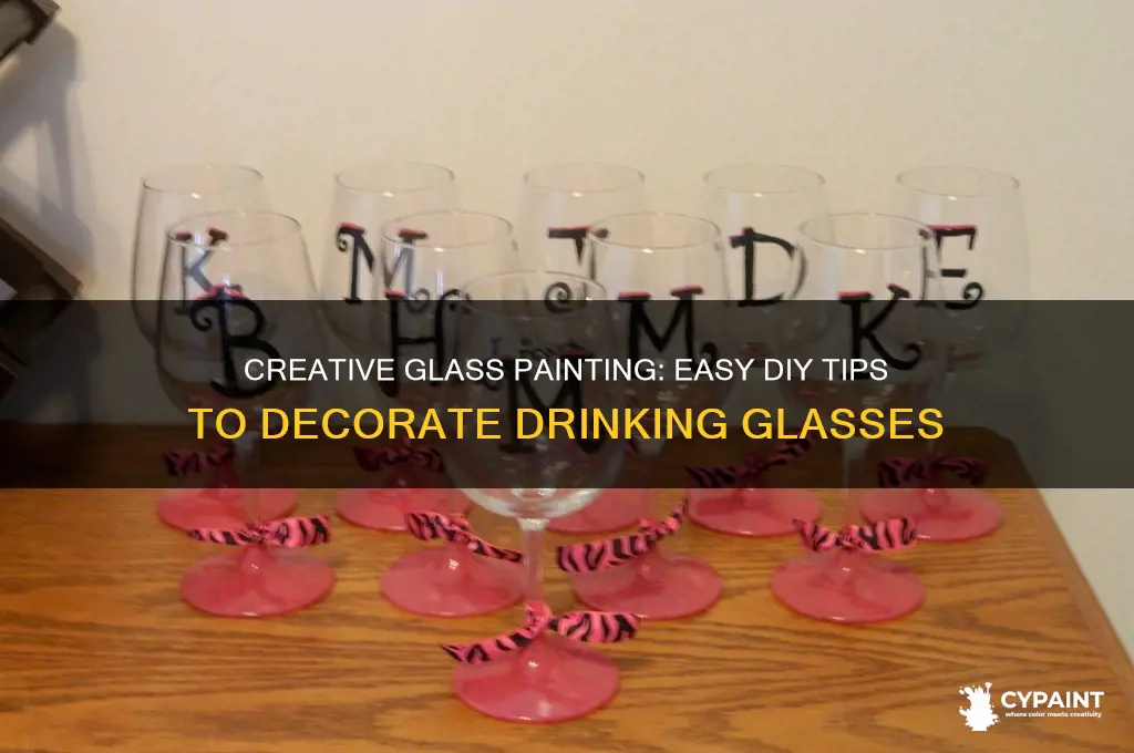 how to decorate drinking glasses with paint