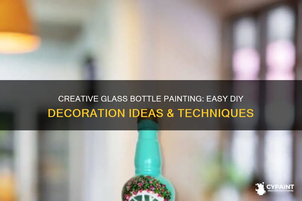 how to decorate glass bottles with paint