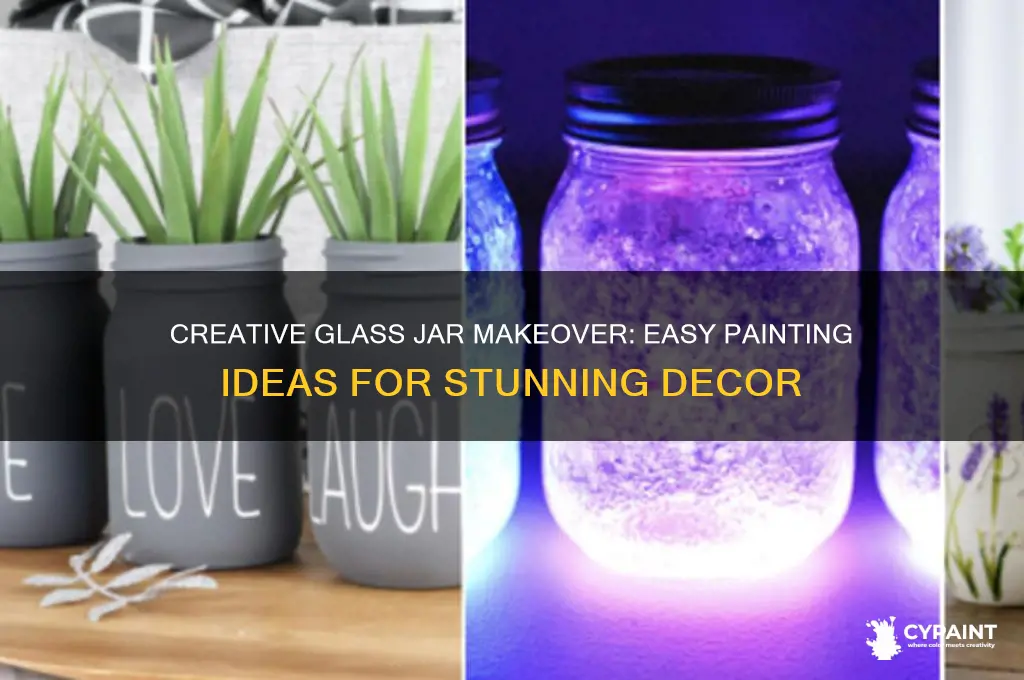 how to decorate glass jars with paint