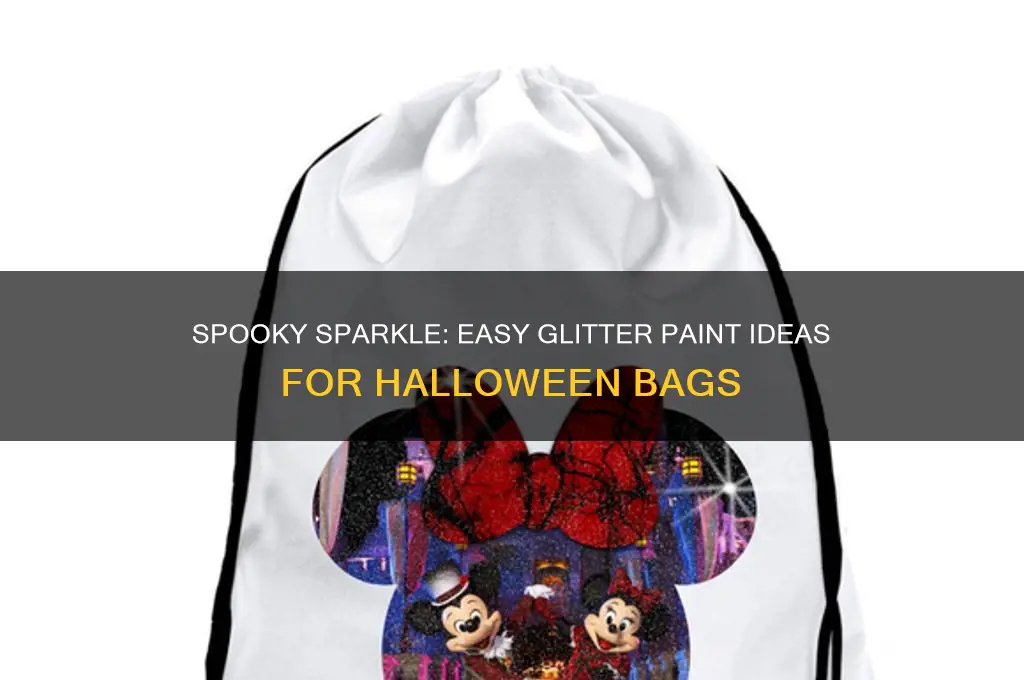 how to decorate halloween bags with glitter paint