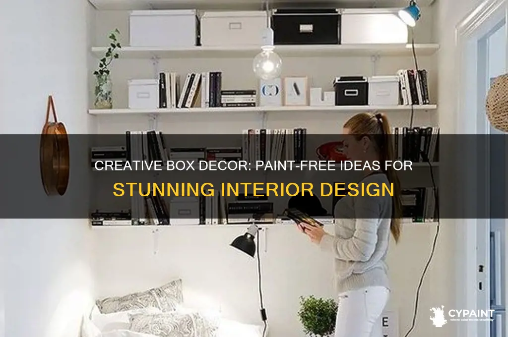 how to decorate inside of box without paint