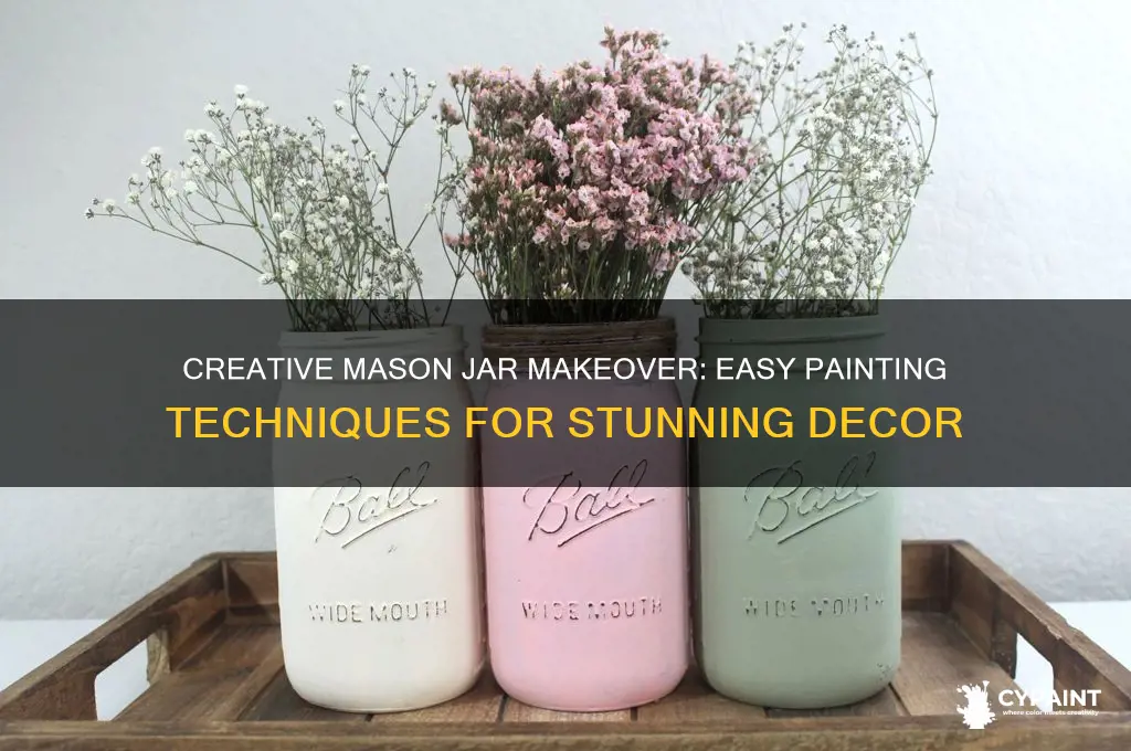 how to decorate mason jars with paint