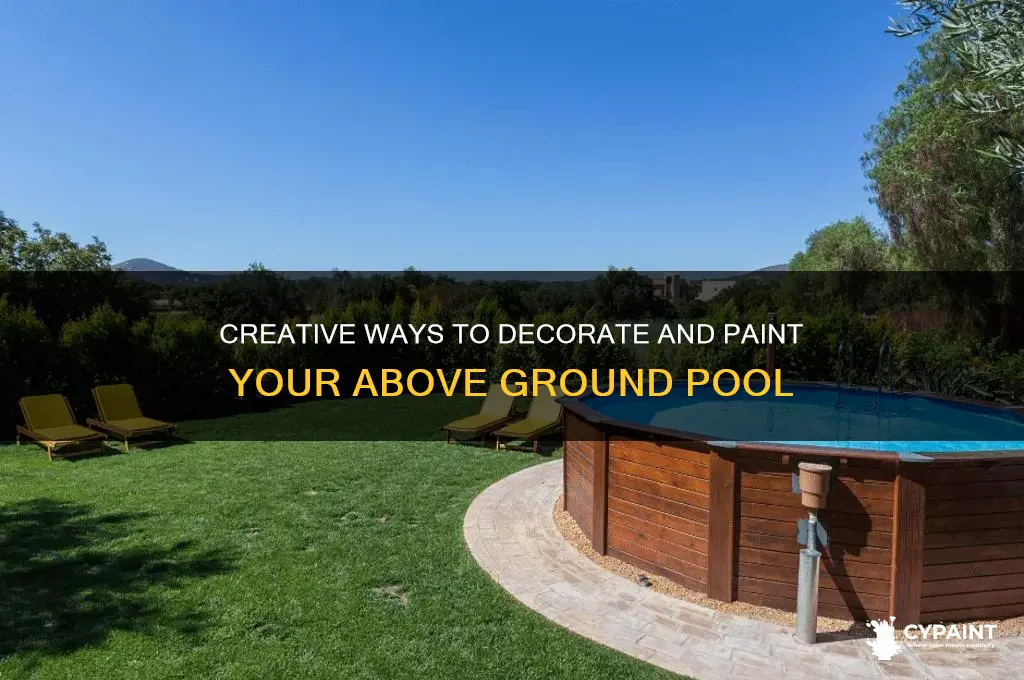 how to decorate paint or an above ground swimming pool