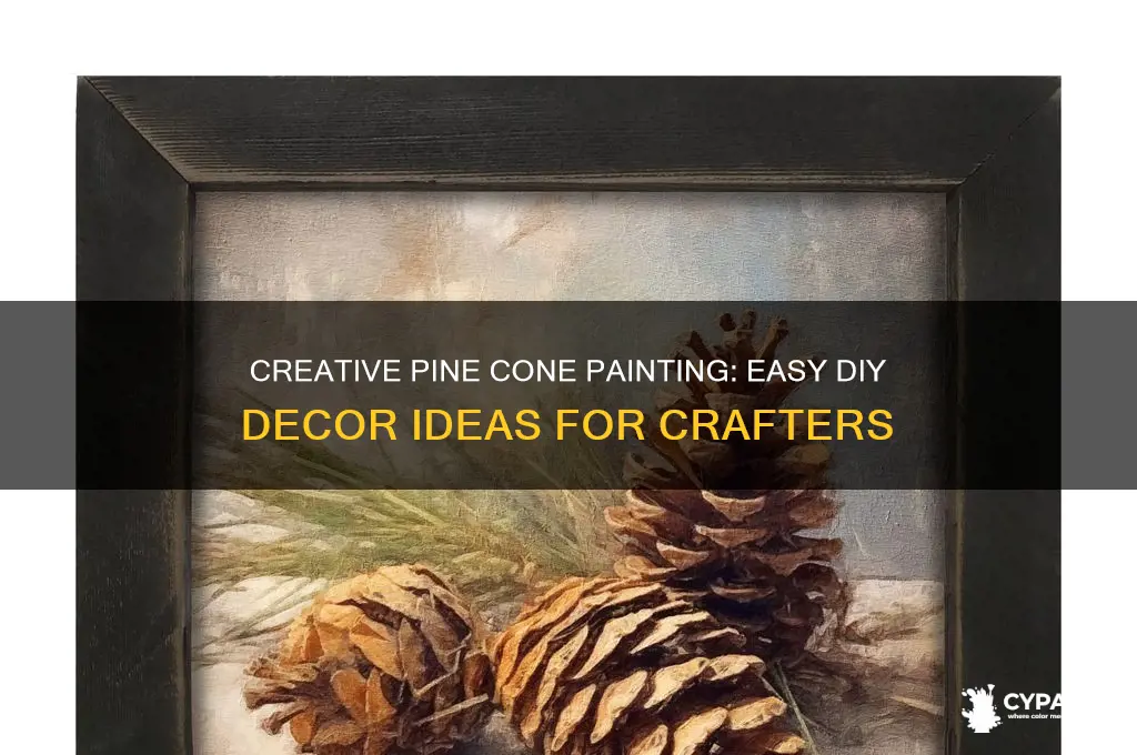 how to decorate pine cones with paint