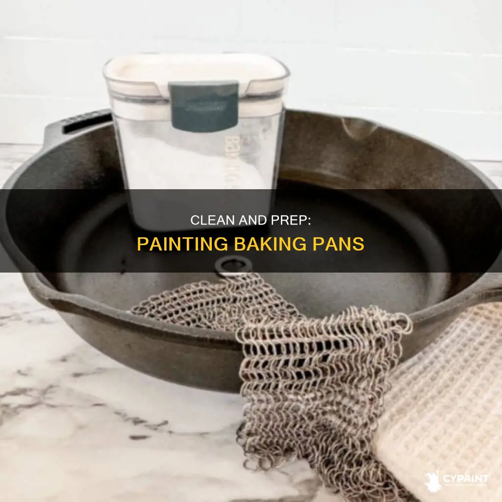 how to degunk a baking pan to paint it