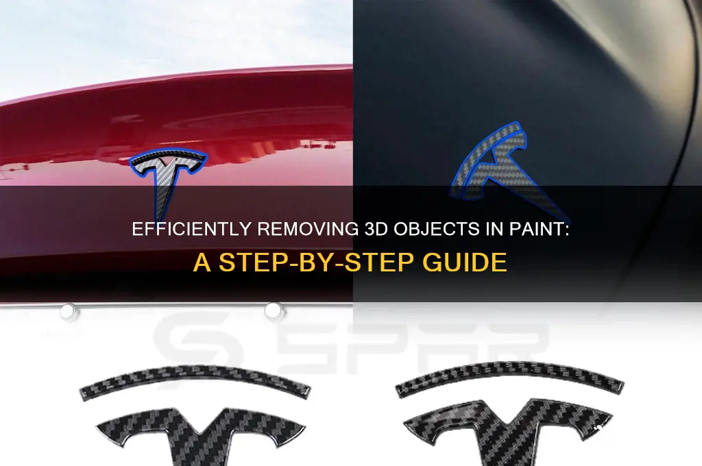 how to delete 3d objects in paint
