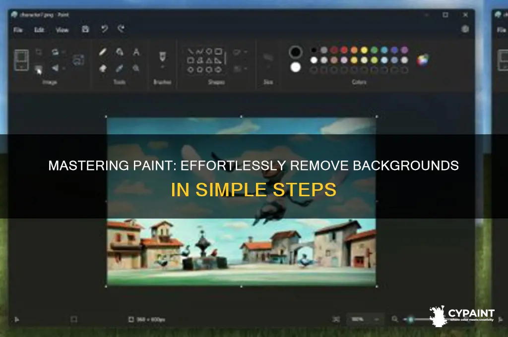 how to delete a backround with paint