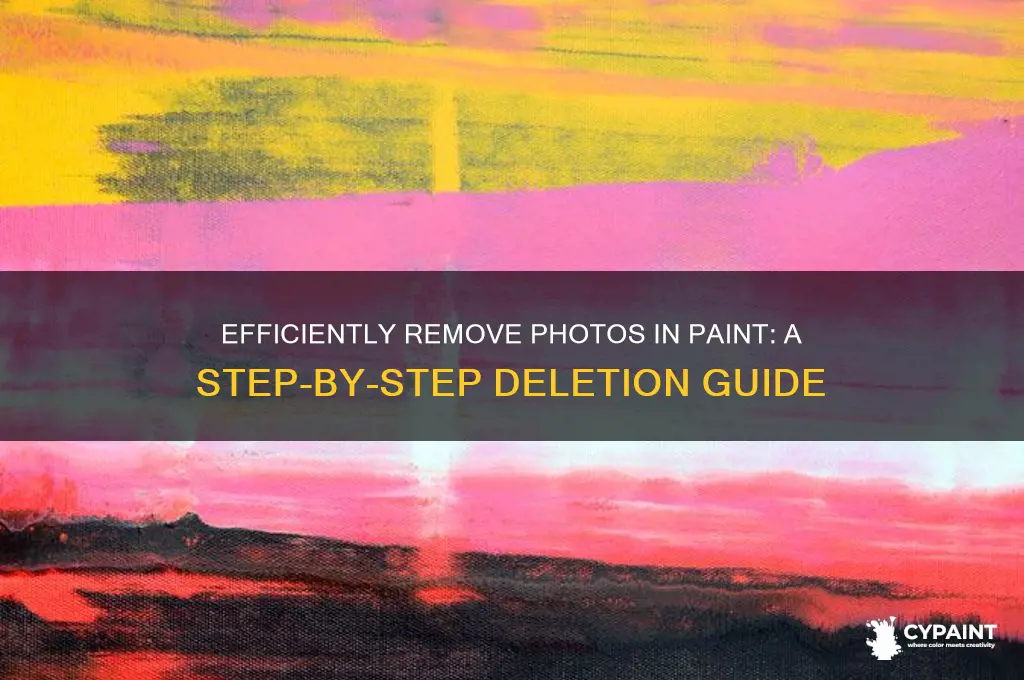 how to delete a photo from paint