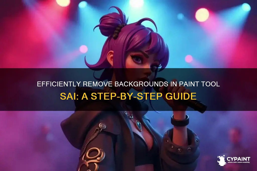 how to delete background paint tool sai