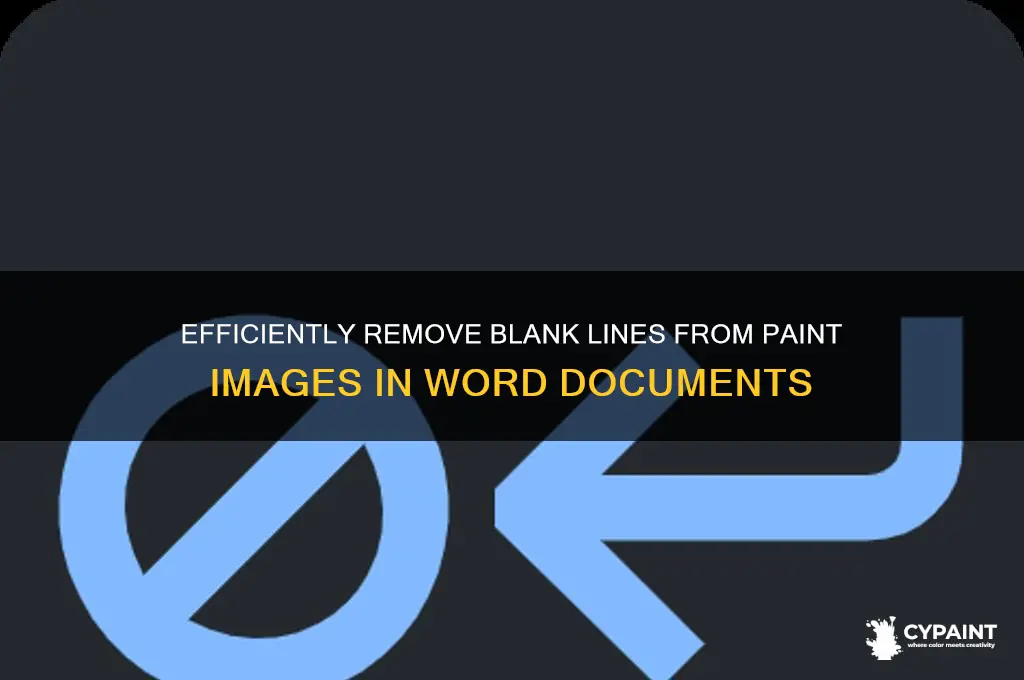 how to delete blank lines in paint moved to word