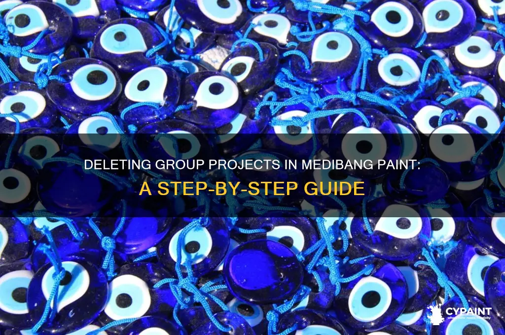 how to delete group project from medibang paint
