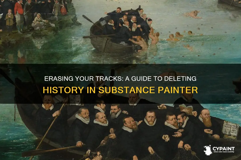how to delete history on substance painter